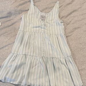 Rails white and blue striped tank dress size small